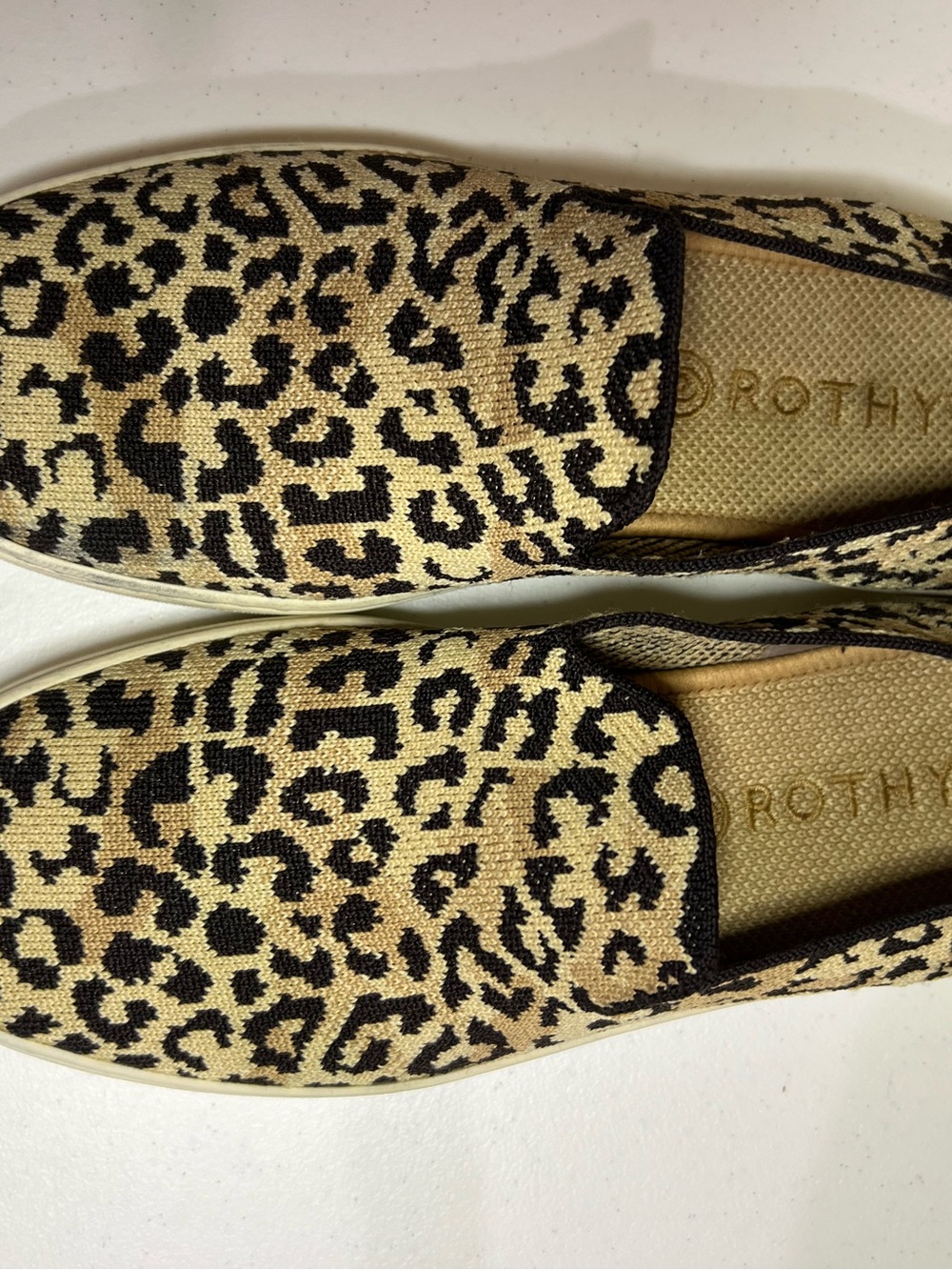 Rothy's The Sneaker Camo Cat Leopard Print Slip on Shoes - Picture 7 of 9